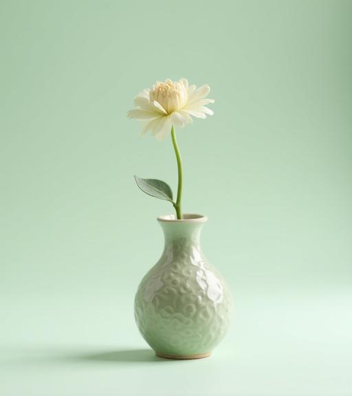 Small ceramic bud vase with intricate texture, natural feel